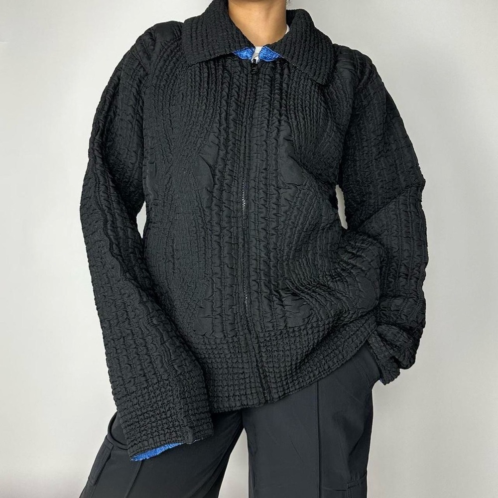 80s/90s retro reversible textured jacket